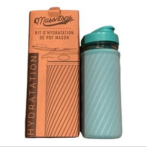 NEW Masontops Glass Water Bottle with Neoprene